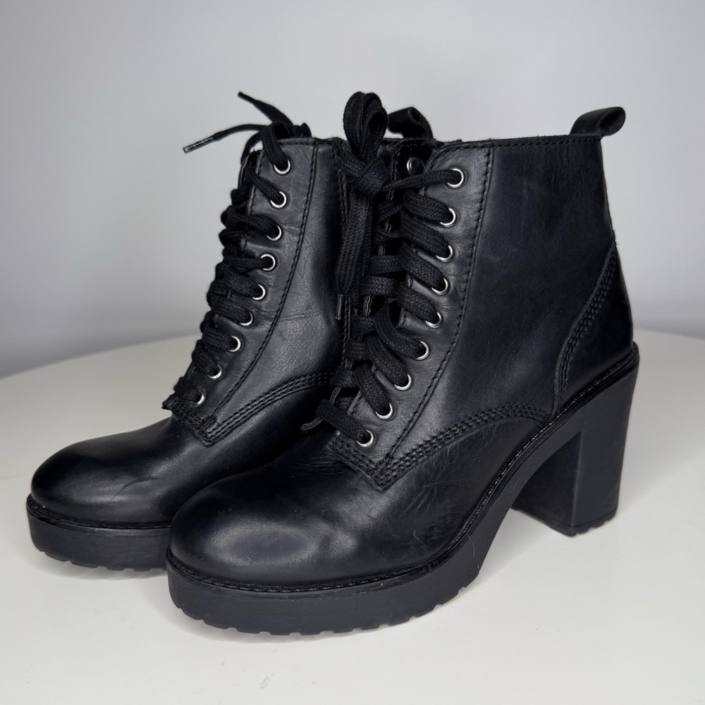 Steve Madden Chunky Lace-Up Platform Combat Booties